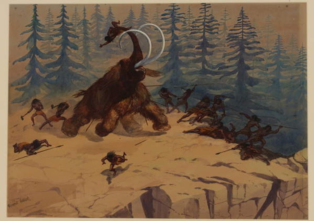 Detail of Woolly Mammoth, 1871 by Ernest Henry Griset