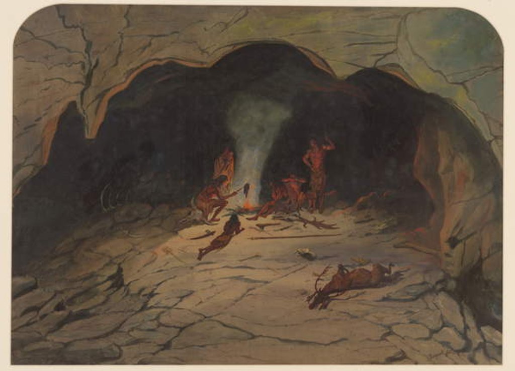 Detail of Prehistoric scene, 1871 by Ernest Henry Griset