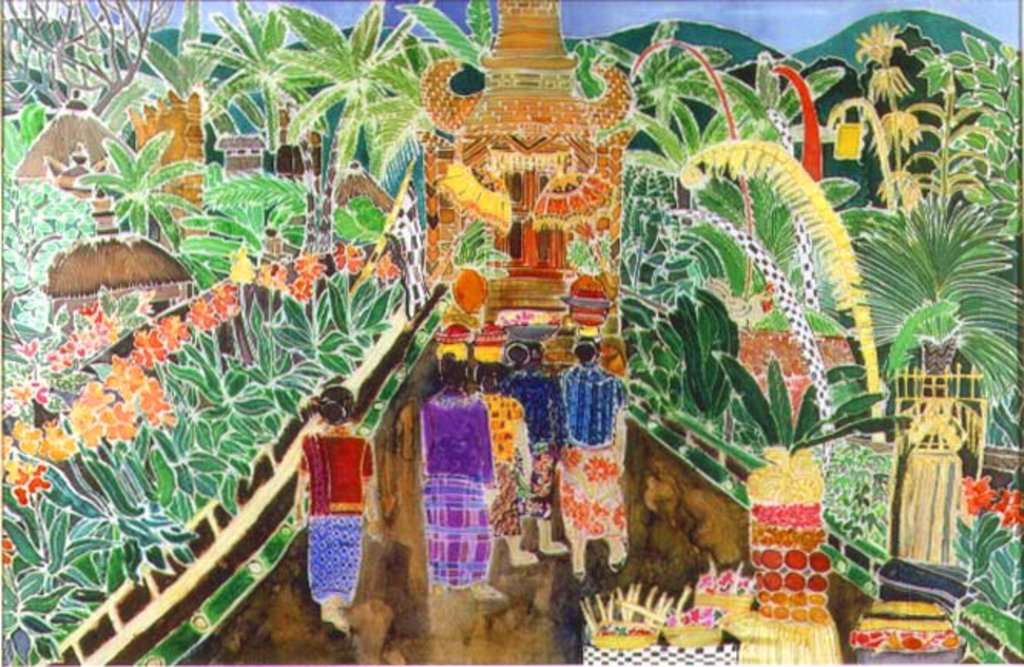 Detail of Procession, Peliatan, Bali, 1996 by Hilary Simon