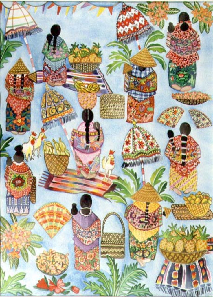 Detail of Impressions of Indonesia, 1997 by Hilary Simon