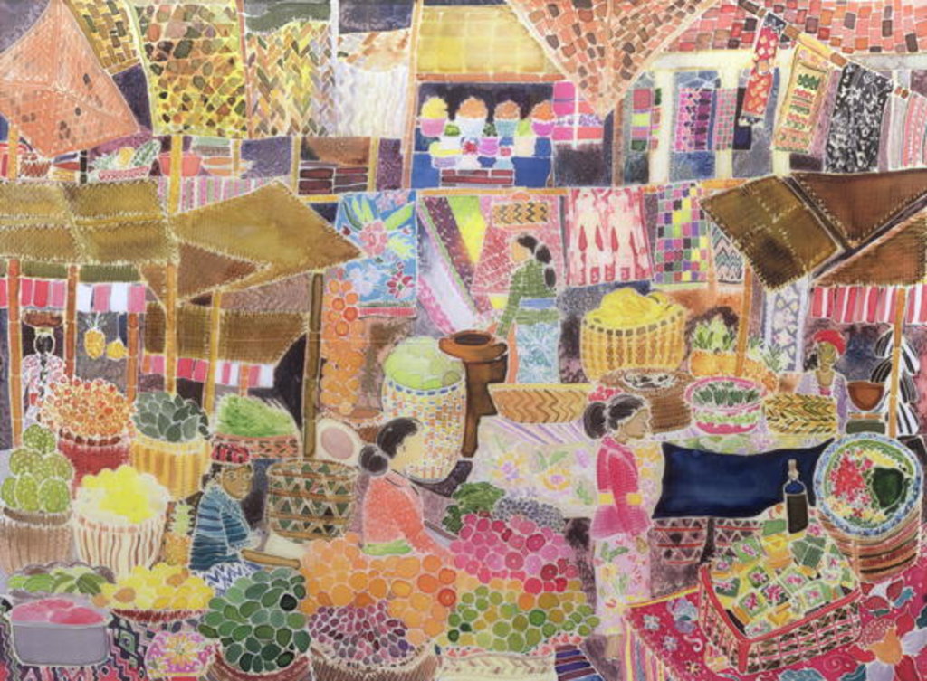 Detail of Ubud Market, Bali, 2002 by Hilary Simon