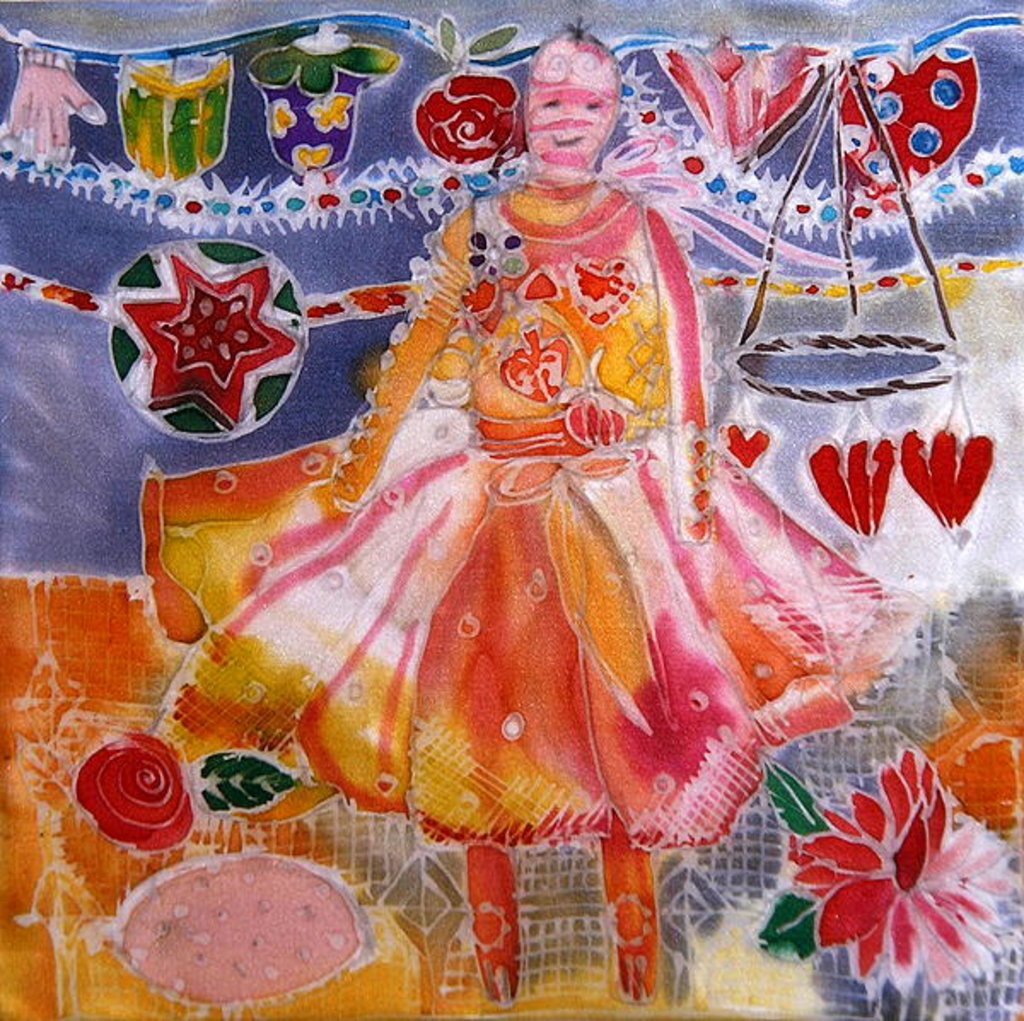 Detail of Fairy with Hearts and Flowers, 2006 by Hilary Simon