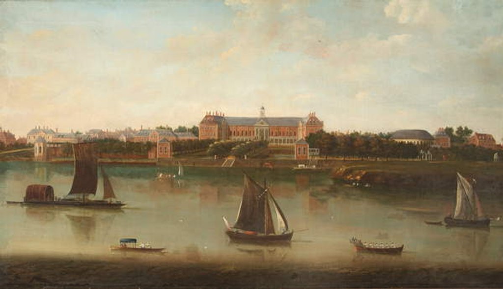 Detail of The Royal Hospital Chelsea by Peter Tillemans
