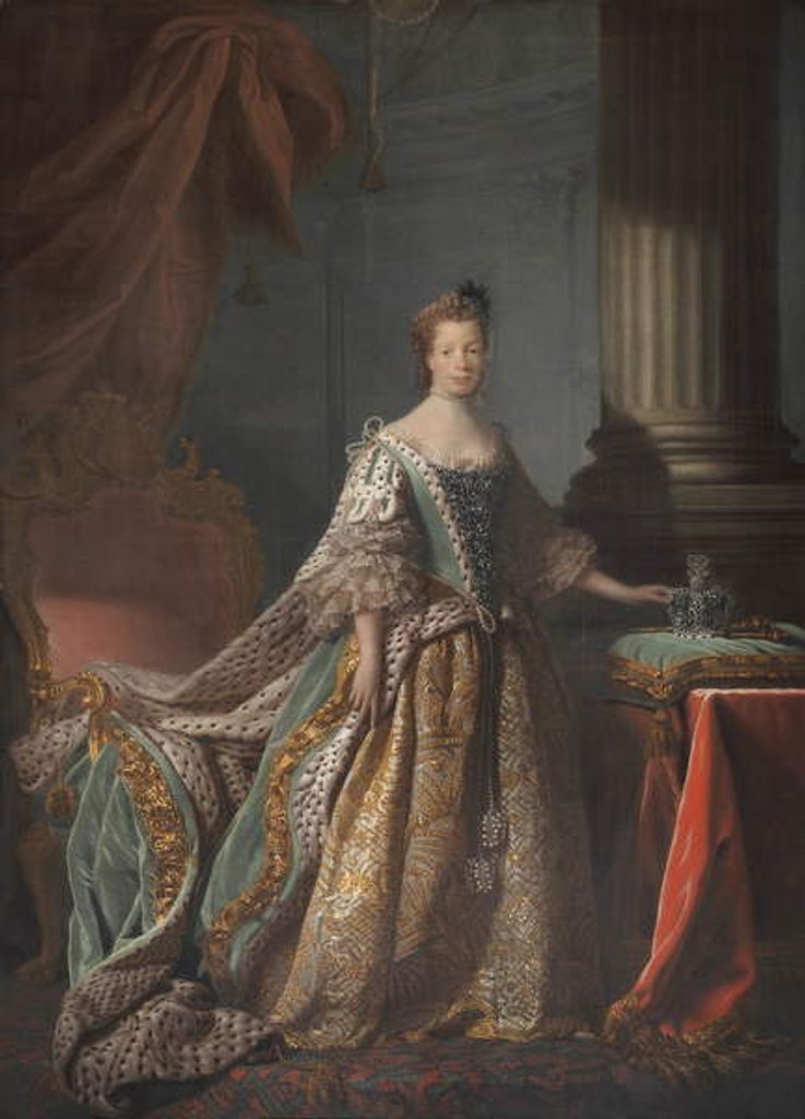 Detail of Charlotte, Consort of George III by Allan Ramsay