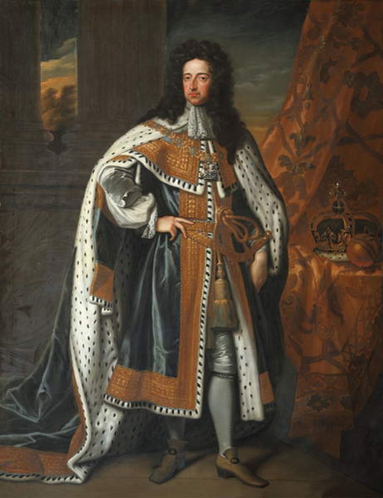 Detail of King William III by Godfrey Kneller