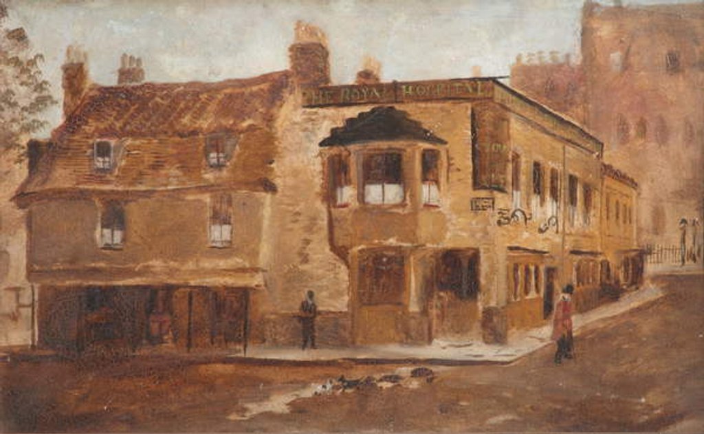 Detail of The Royal Hospital Inn by School English
