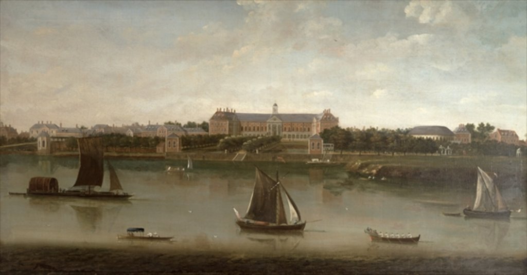 Detail of View of the Royal Hospital and the Rotunda from the south bank of The River Thames by English School