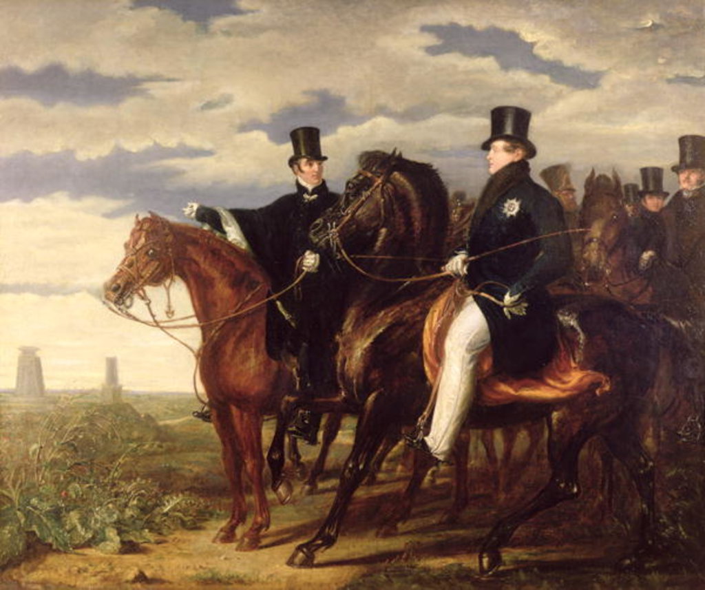 Detail of The Duke of Wellington describing the Field of Waterloo to King George IV 1844 by Benjamin Robert Haydon