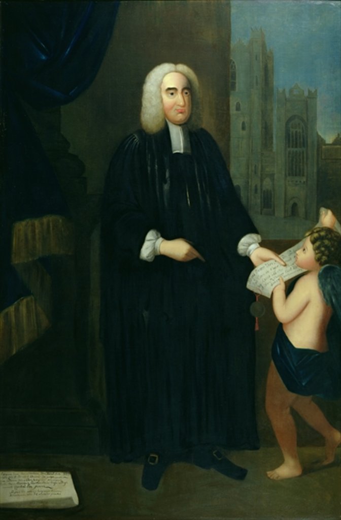 Detail of Portrait of Jonathan Swift by Francis Bindon