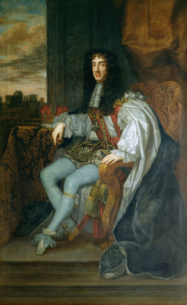Detail of Portrait of King Charles II by Peter