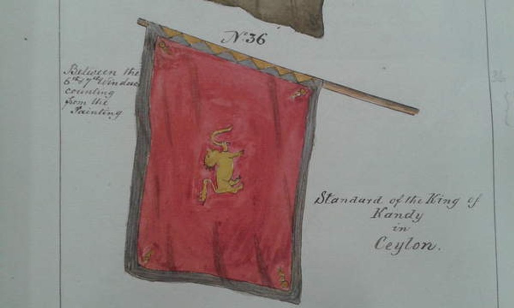 Detail of Drawing of the Standard of the King of Kandy, 1853 by Anonymous