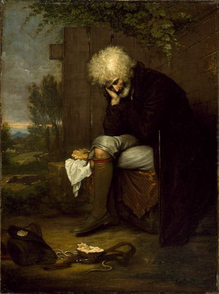 Detail of The Pilgrim Mourning His Dead Ass, c.1775 by Benjamin West