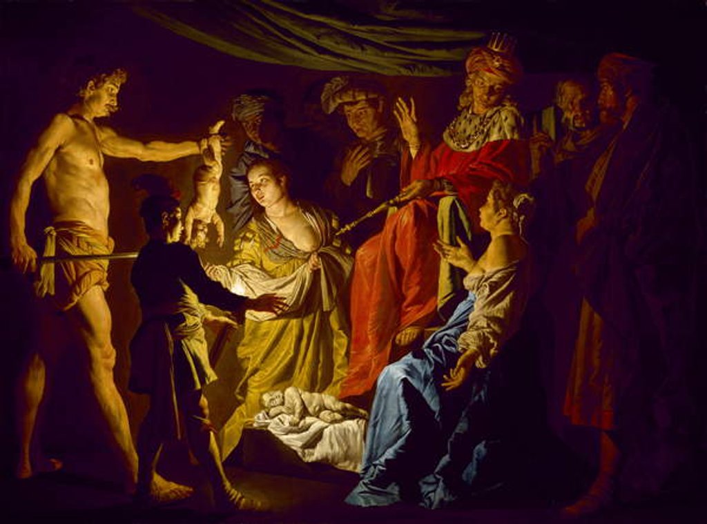 Detail of The Judgment of Solomon, c.1640 by Matthias (c.1600-p.1650) Stomer