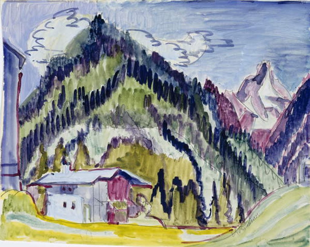 Detail of Wilderness Home, 1924-25 by Ernst Ludwig Kirchner
