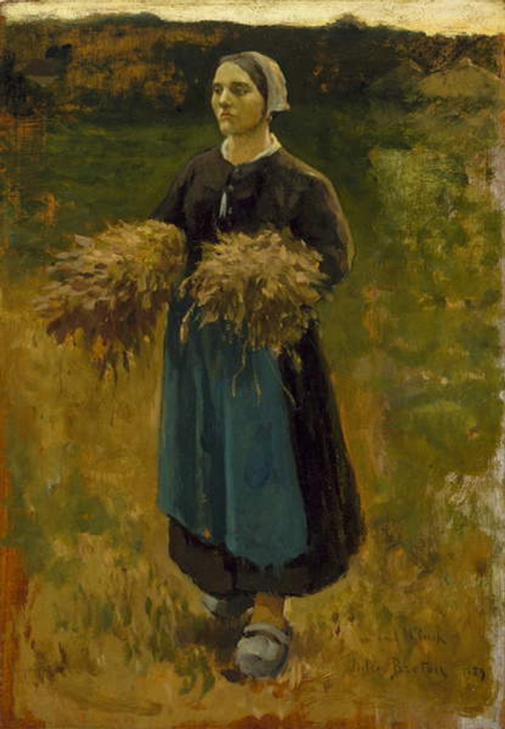 Detail of The Gleaner, 1859 by Jules Breton