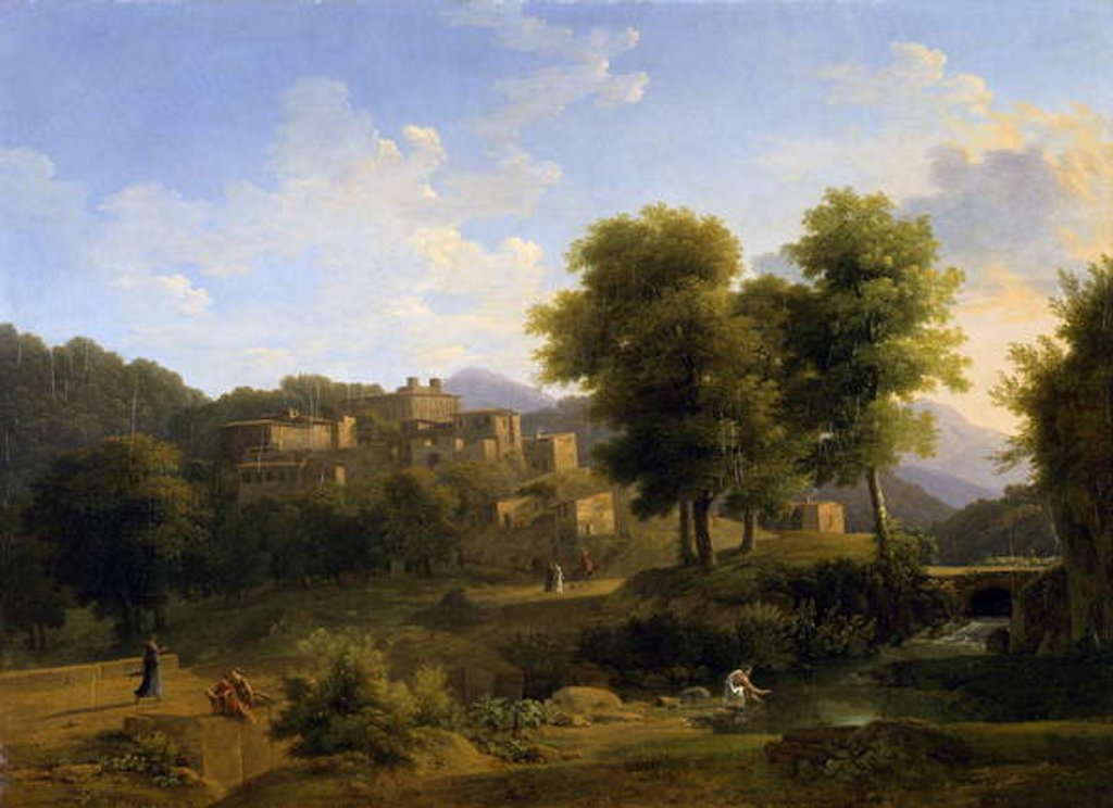 Detail of View of a Town in the Sabine Hills, 1814 by Jean Victor Bertin