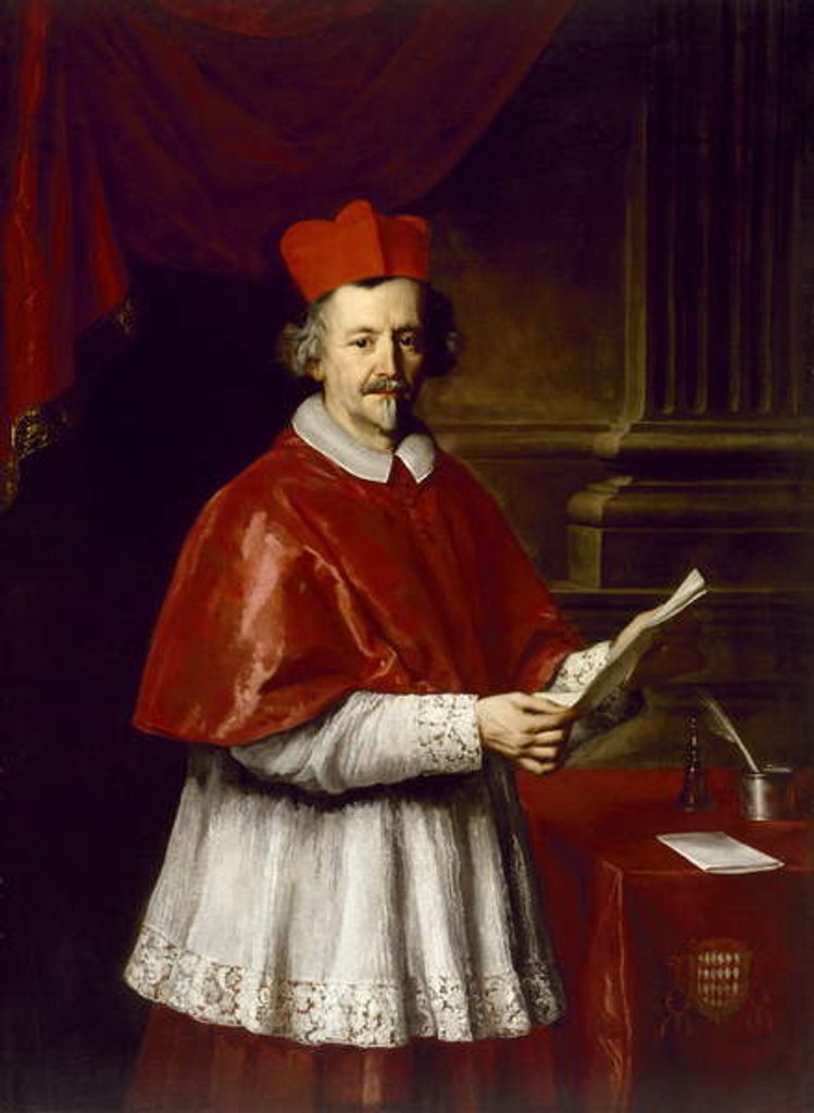 Detail of Cardinal Giulio Spinola, c.1675 by Jacob Ferdinand Voet