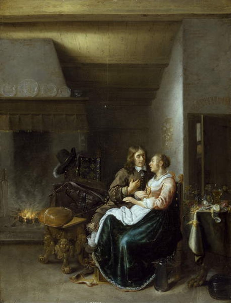 Detail of A Couple in an Interior, 1652 by Jan Miense Molenaer