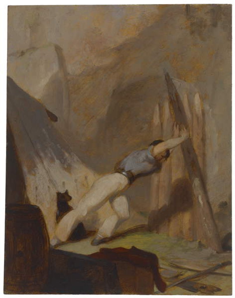 Detail of Building a Shelter, c.1856 by Thomas Sully