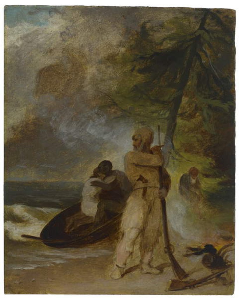 Detail of Friday's Father Rescued, c.1856 by Thomas Sully
