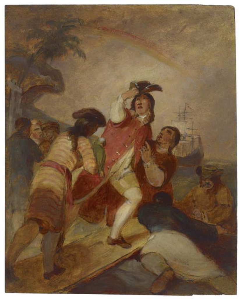Detail of Robinson Crusoe and His Man Friday Leave the Island, c.1856 by Thomas Sully