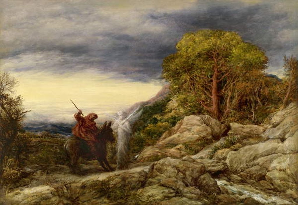 Detail of The Prophet Balaam and the Angel, 1859 by John Linnell