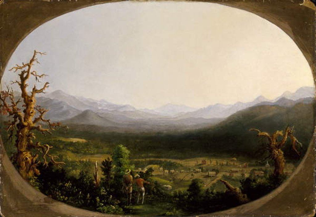 Detail of A View of Asheville, North Carolina, 1850 by Robert Seldon Duncanson