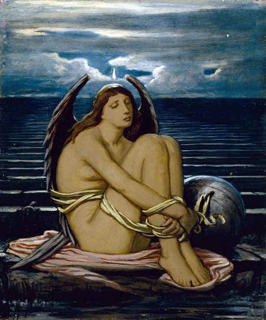 Detail of Soul in Bondage, c. 1891 by Elihu Vedder