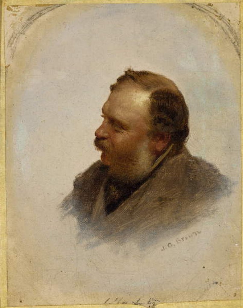 Detail of Portrait of William Brand, c. 1862 by John George Brown