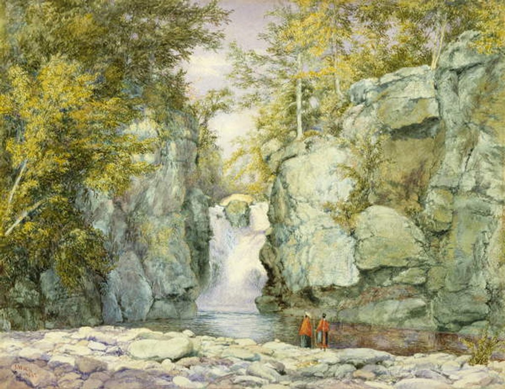 Detail of Fawn's Leap, Catskill Mountains, 1867 by John William Hill