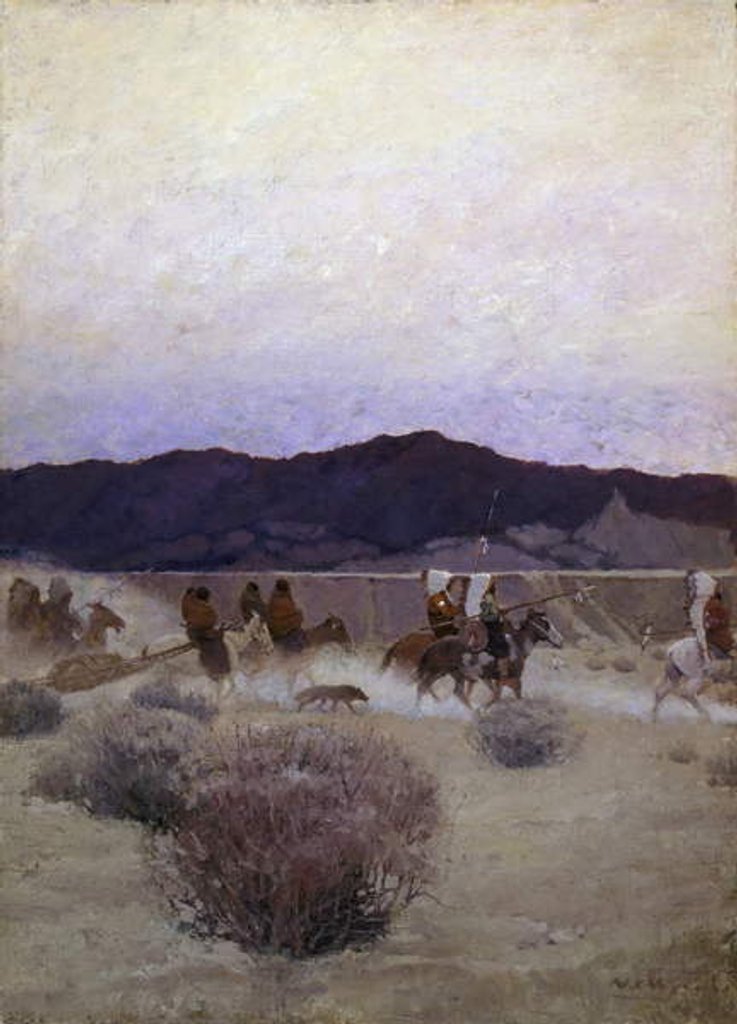 Detail of Moving Camp, 1908 by Newell Convers Wyeth
