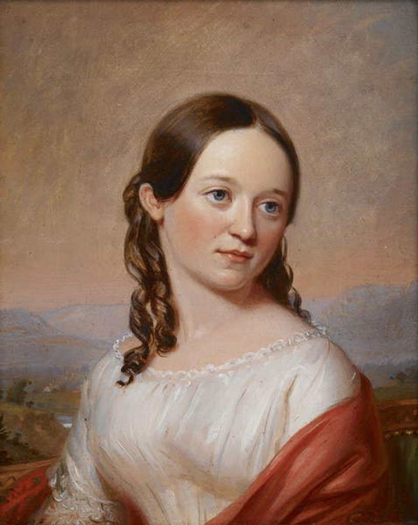 Detail of Portrait of Julia Ann Seabury, 1846 by William Sidney Mount