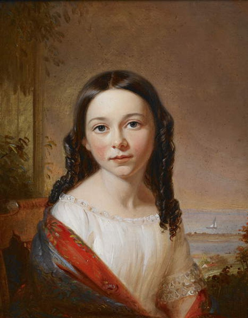 Detail of Portrait of Maria Seabury, 1846 by William Sidney Mount