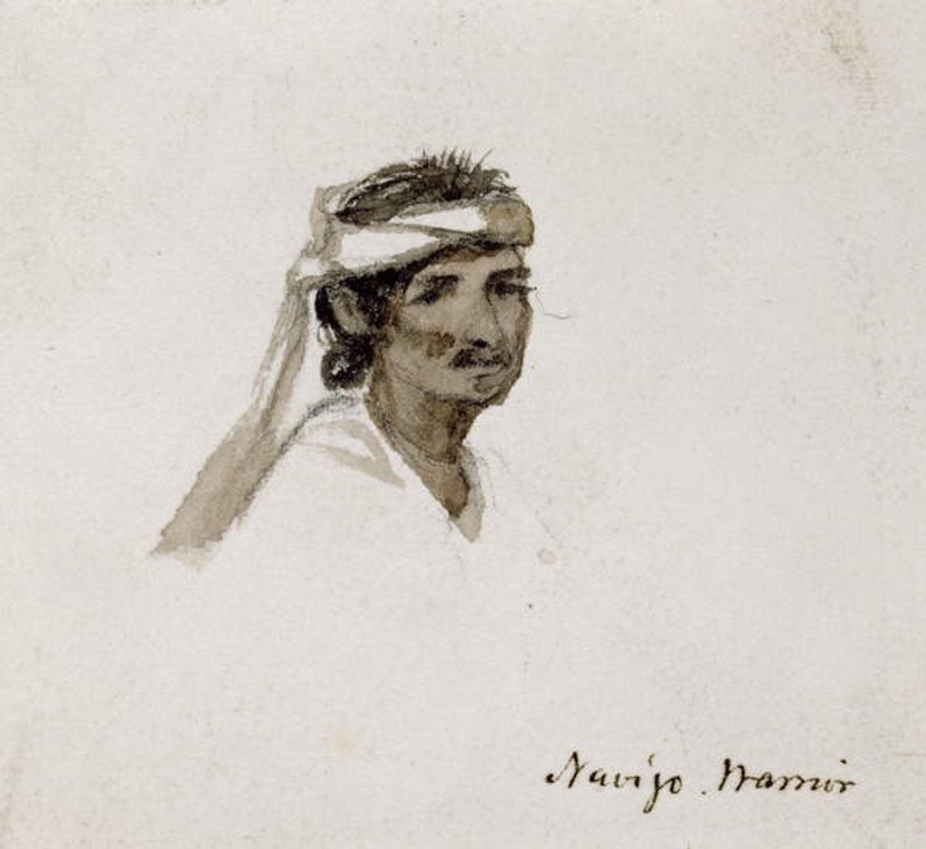 Detail of Navajo Warrior, 1869-1871 by Vincent Colyer