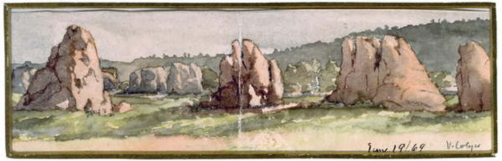 Detail of Rock Scene, Arizona, June 19, 1869 by Vincent Colyer