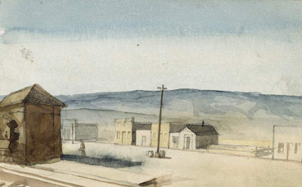 Detail of Station on the Northern Pacific Railroad, Idaho Terr., 1869-71 by Vincent Colyer