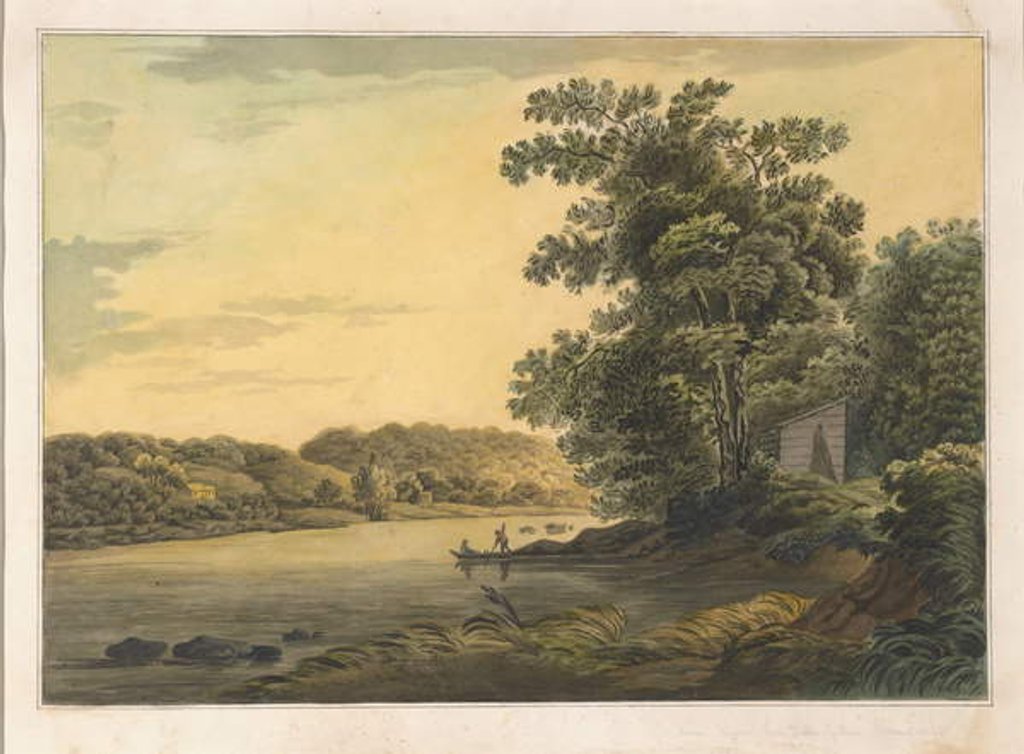 Detail of View Above the Falls of the Schuylkill, c.1819 by Joshua Shaw