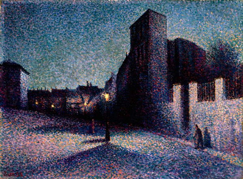 Detail of Rue Ravignan, Paris, 1893 by Maximilien Luce