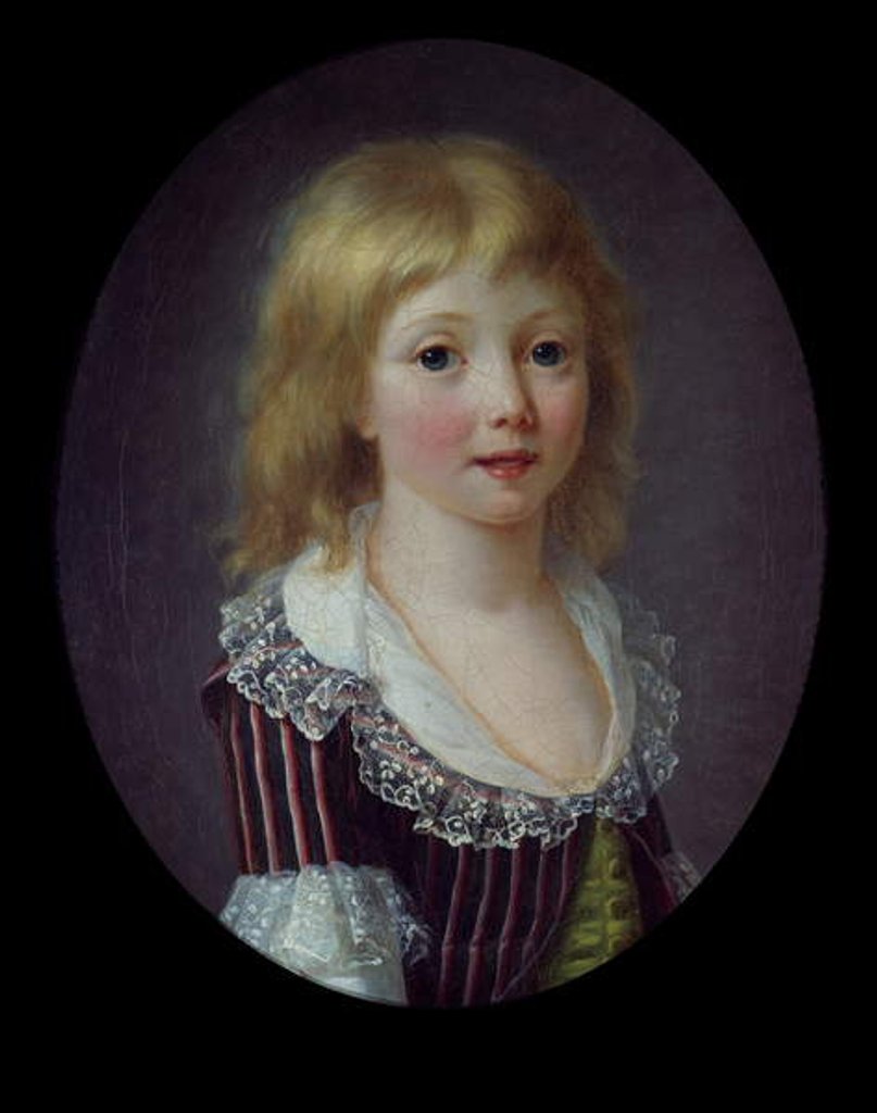 Detail of A Little Boy of the Comminges Family, 1785-90 by Anne Rosalie (1752-94) (attr. to) Filleul