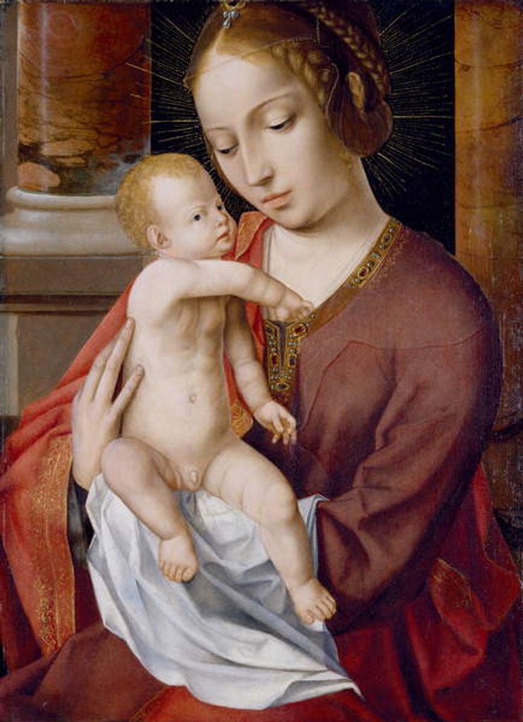 Detail of Virgin and Child, 16th century by Quentin Massys or Metsys
