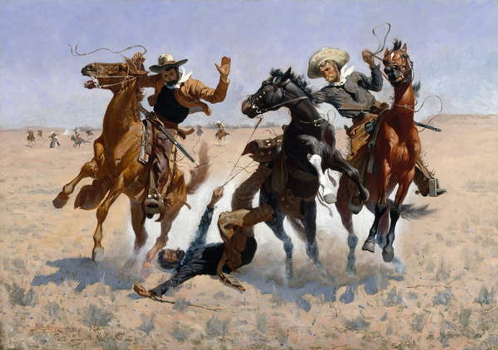 Detail of Aiding a Comrade, c.1890 by Frederic Remington