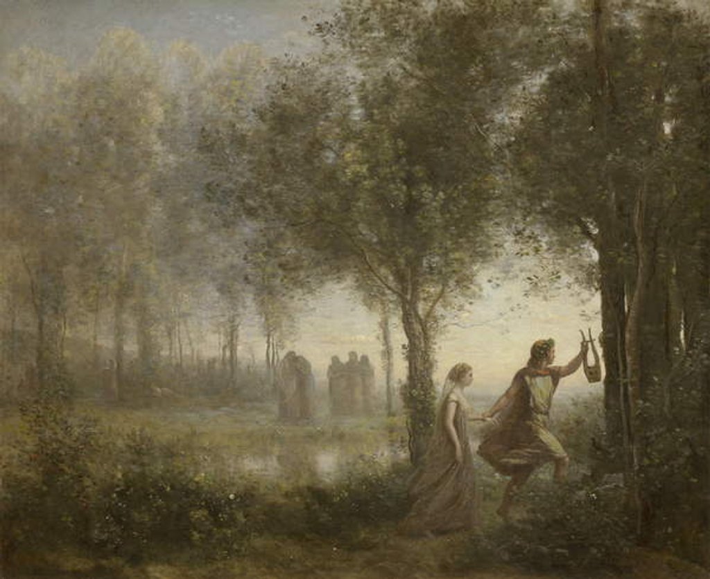 Detail of Orpheus Leading Eurydice from the Underworld, 1861 by Jean Baptiste Camille Corot