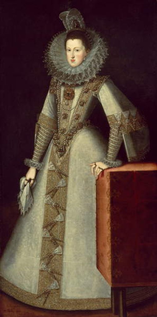 Detail of Margaret of Austria Queen of Spain, 1605 by Juan Pantoja de la Cruz
