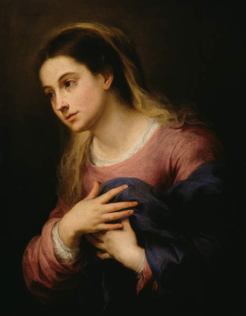 Detail of The Virgin of the Annunciation, 1670-80 by Bartolome Esteban Murillo