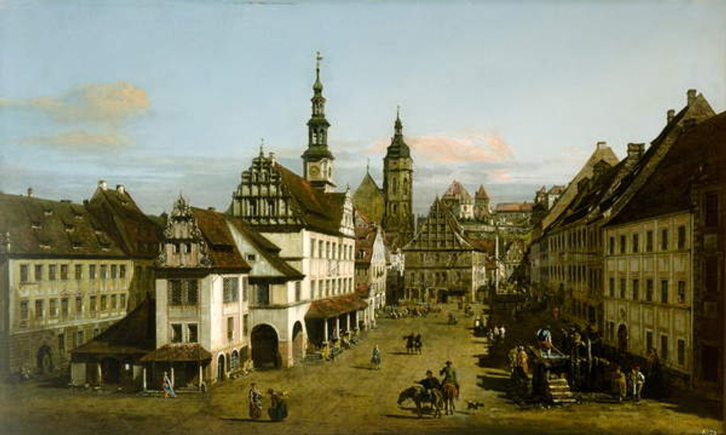 Detail of The Marketplace at Pirna, c.1764 by Bernardo Bellotto