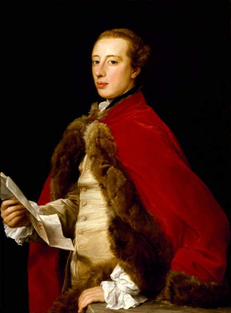 Detail of William Fermor 1758 by Pompeo Girolamo Batoni