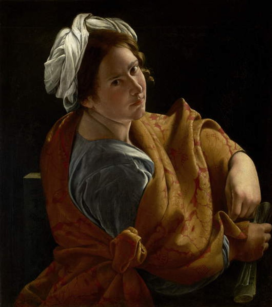 Detail of Portrait of a Young Woman as a Sibyl, c.1620 by Orazio Gentileschi