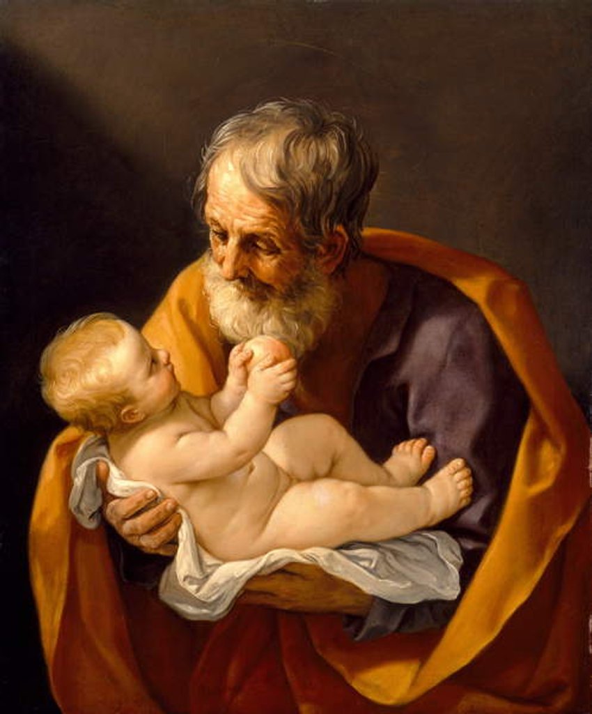 Detail of St. Joseph and the Christ Child, 1634-40 by Guido Reni