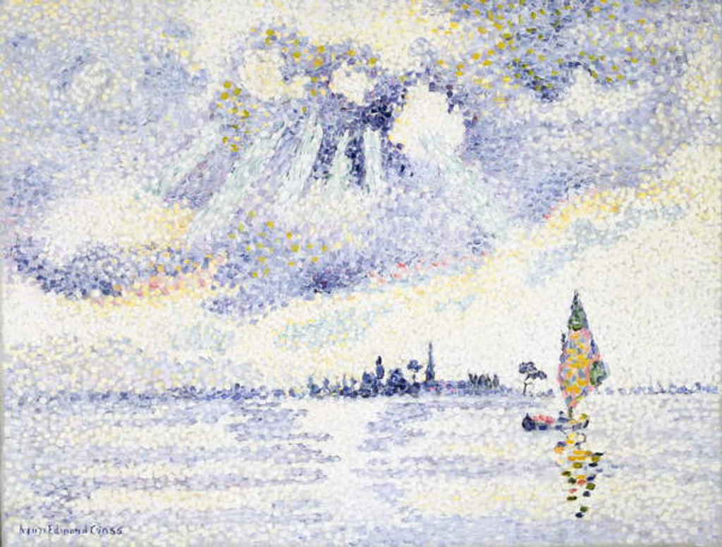 Detail of Sunset on the Lagoon, Venice, c.1903-04 by Henri-Edmond Cross
