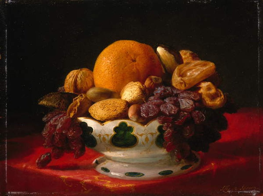 Detail of Oranges, Nuts and Figs, 1860s by Lilly Martin Spencer